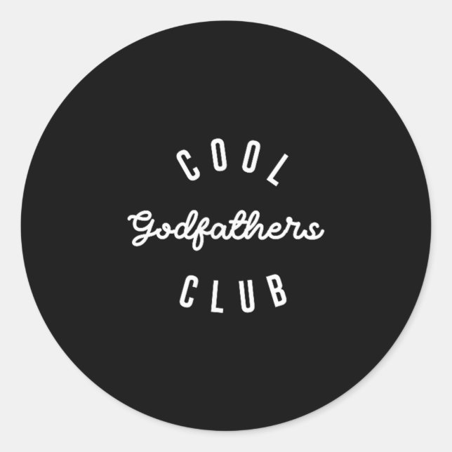 Adesivo Redondo Mens Cool Godfathers Club, Pregnancy Announcement  (Frente)