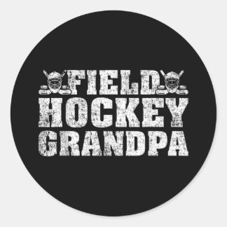 Adesivo Redondo Mens Field Hockey Sports Lover Field Hockey Grandp