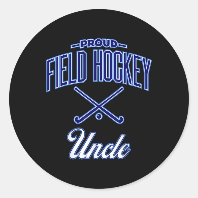 Adesivo Redondo Mens Field Hockey Uncle  (Frente)