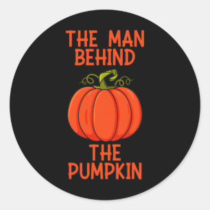 Adesivo Redondo Mens Halloween O Homem Por Trás Da Abóbora