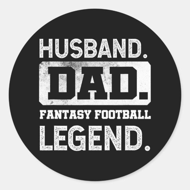 Adesivo Redondo Mens Husband Pai Fantasy Legenda de Futebol (Frente)