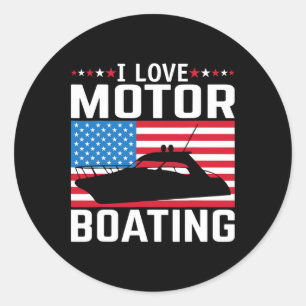 Adesivo Redondo Mens I Love Motor Barco Teto Nitro B