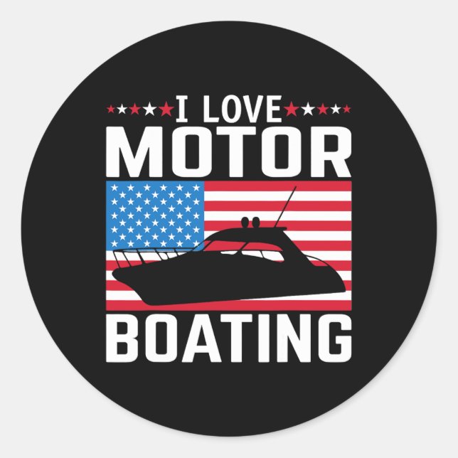 Adesivo Redondo Mens I Love Motor Barco Teto Nitro B (Frente)