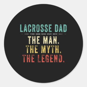 Adesivo Redondo Mens Lacrosse Pai Gift Lacrosse Man My