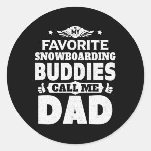 Adesivo Redondo Mens Meus Amigos Favoritos De Snowboard Me Chamam
