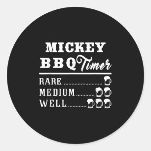 Adesivo Redondo Mens Mickey Timer Beer Bebendo Funny Grieling