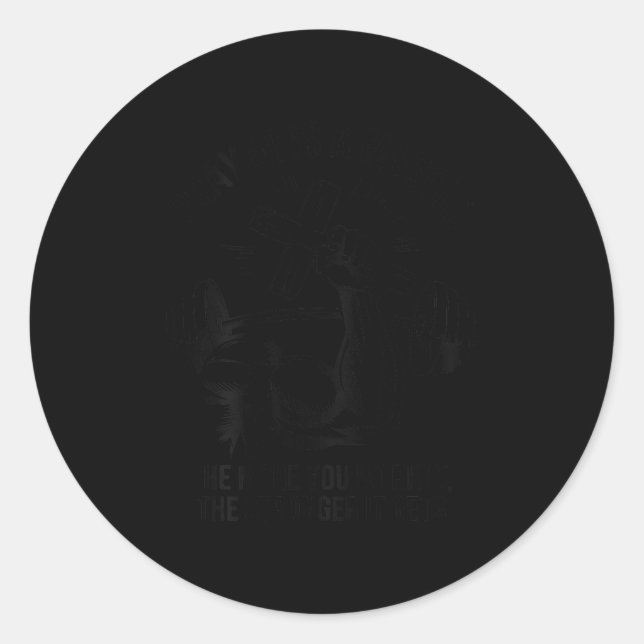 Adesivo Redondo Men's Prayer Is A Muscle Workout Christian Gym Jes (Frente)