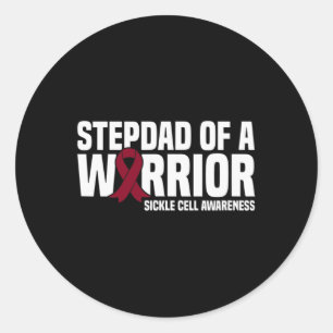 Adesivo Redondo Mens Stepdad de um Guerreiro Célula Falsiforme