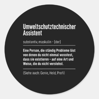 Adesivo Redondo Mens Trabalham Dizendo Definição Proteção Ambienta