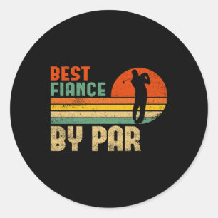 Adesivo Redondo Mens Vintage Melhor Fidelidade De Par Funny Golf F
