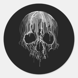 Adesivo Redondo Mens Zombie Hunter Scary Halloween