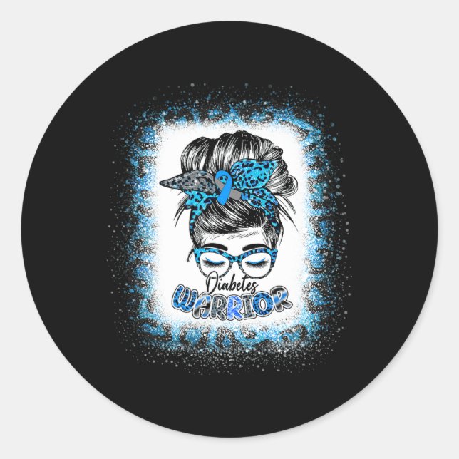 Adesivo Redondo Mensageiro Em Novembro Vestimos Diabetes Azuis Awa (Frente)