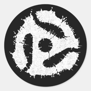 Adesivo Redondo Mensagem B/W 45 Inserir