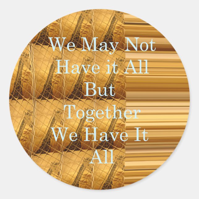 Adesivo Redondo Mensagem inspiradora com Design de vida selvagem a (Frente)