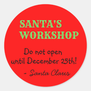 Adesivo Redondo Mensagem personalizada de Papai Noel
