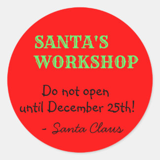 Adesivo Redondo Mensagem personalizada de Papai Noel