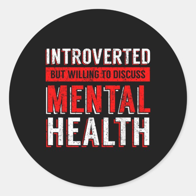 Adesivo Redondo Mental Health Awareness Depression  (Frente)