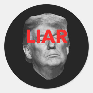 Adesivo Redondo Mentiroso... Donald Trump