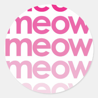 Adesivo Redondo meow meow meow