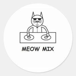 Adesivo Redondo Meow Mix Sticker