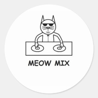 Adesivo Redondo Meow Mix Sticker