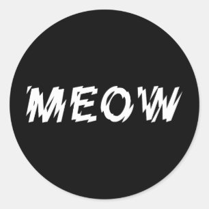 ADESIVO REDONDO MEOW STICKERS