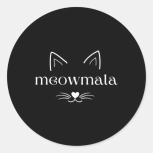 Adesivo Redondo Meowmala Maluca Senhora de Gato