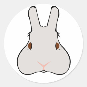 Adesivo Redondo Meramente um coelho