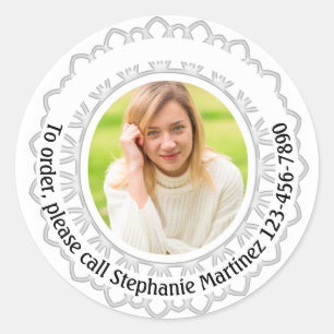 Adesivo Redondo Mercado feito sob encomenda das vendas do negócio