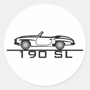 Adesivo Redondo Mercedes 190 SL Type 121