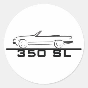 Adesivo Redondo Mercedes 350 SL Type 107