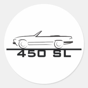 Adesivo Redondo Mercedes 450 SL Type 107