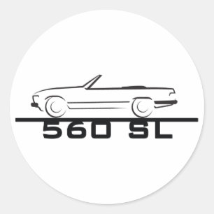 Adesivo Redondo Mercedes 560 SL Type 107