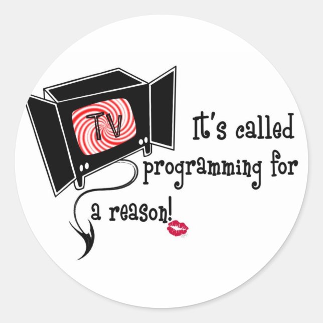 Adesivo Redondo MERCHANDISE mau T.V. (Frente)