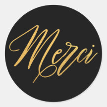 Merci Dourado Elegant Obrigado