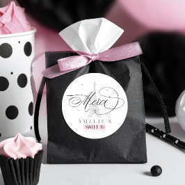 Adesivo Redondo Merci Paris Sweet 16 ID1162