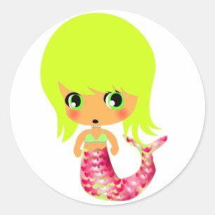 Adesivo Redondo merdinha mágica chibi 3