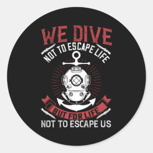 Adesivo Redondo Mergulho -