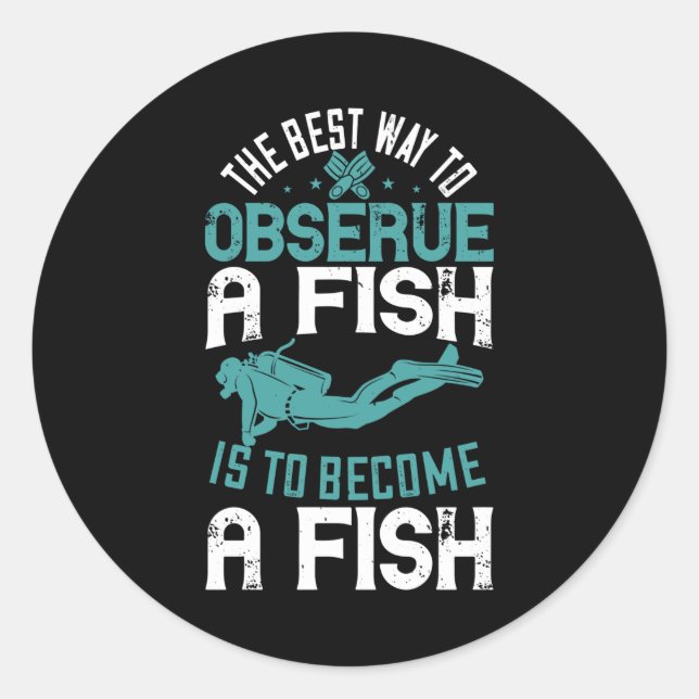 Adesivo Redondo Mergulho - (Frente)