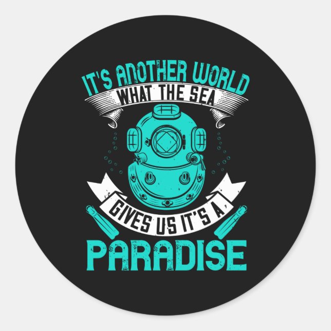 Adesivo Redondo Mergulho - (Frente)