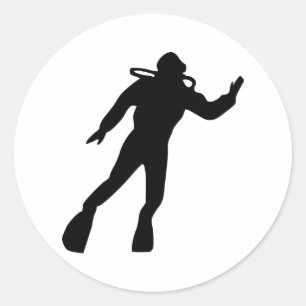 Adesivo Redondo Mergulho autónomo