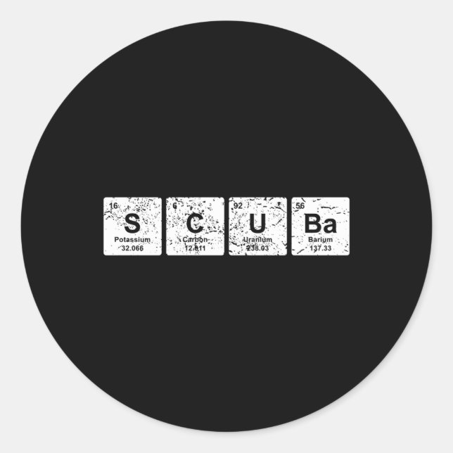 Adesivo Redondo Mergulho Scuba Diver Scuba (Frente)