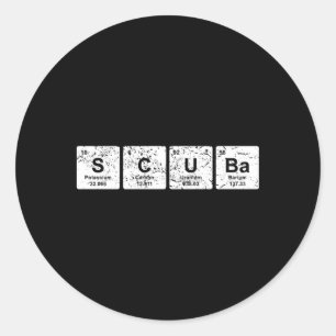 Adesivo Redondo Mergulho Scuba Diver Scuba