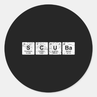 Adesivo Redondo Mergulho Scuba Diver Scuba