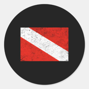 Adesivo Redondo Mergulho Scuba no Sinalizador Dive