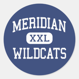 Adesivo Redondo Meridian - Wildcats - High - Meridian Mississippi