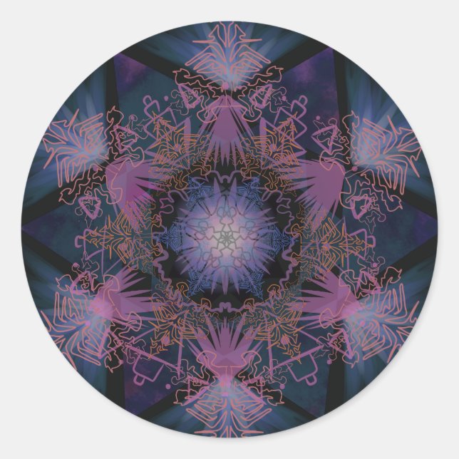 Adesivo Redondo Merkabah Mandala (Frente)