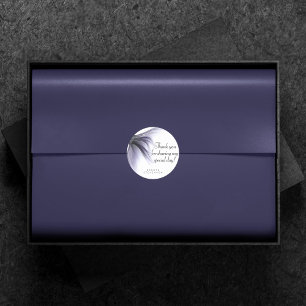 Adesivo Redondo Mermaid Chic Tail   Lavanda Roxo Obrigado