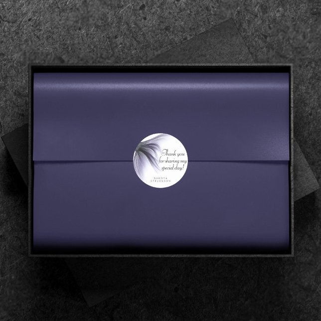 Adesivo Redondo Mermaid Chic Tail | Lavanda Roxo Obrigado (Criador carregado)