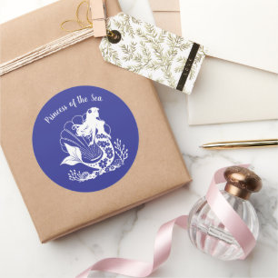 Adesivo Redondo Mermaid-Princesa do Mar Havaiana